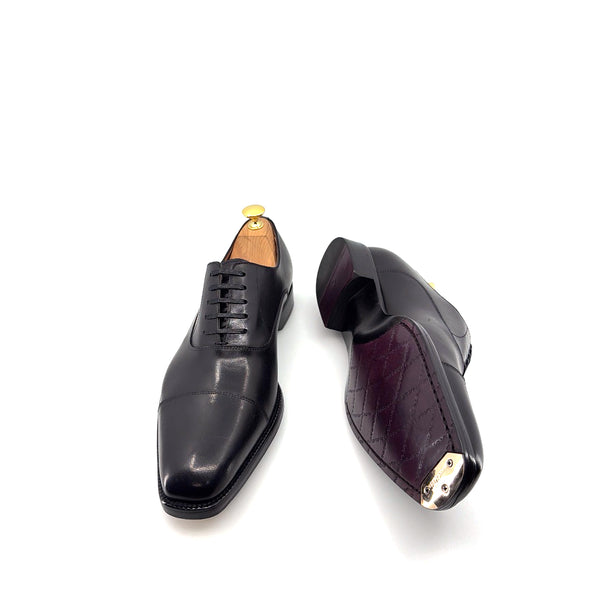 Maurice Leather Lace-Up Oxford - Black