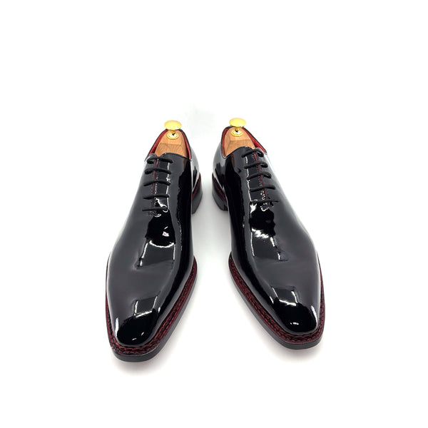 Ugo Vasare Jason Wholecut Patent  Calfskin Oxford - Black