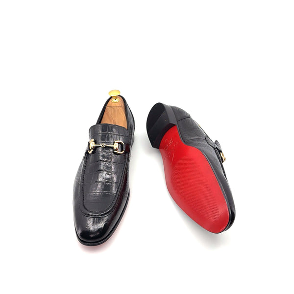 C Collection Leather Loafer - Black