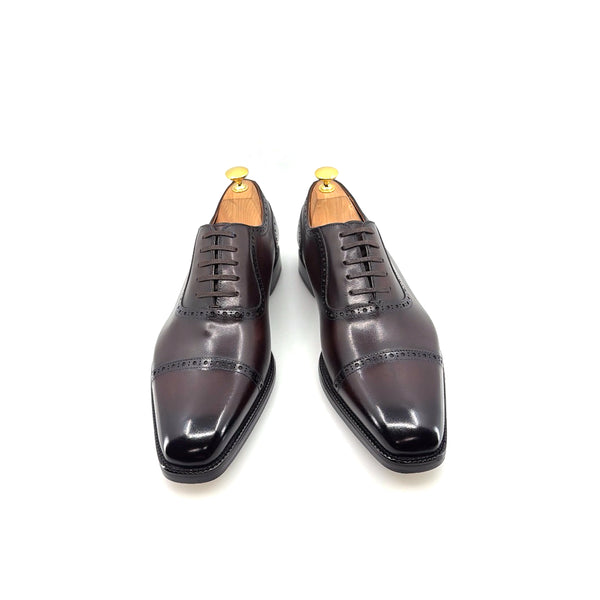 Maurice Leather Lace-Up Oxford - Dark/Brown