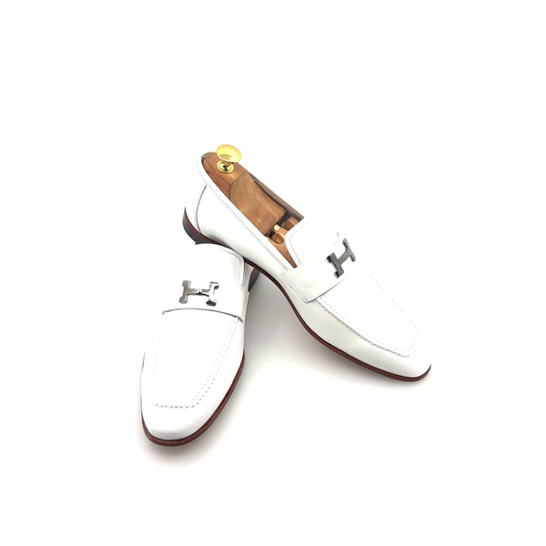 C Collection Patent Leather H Loafer - White