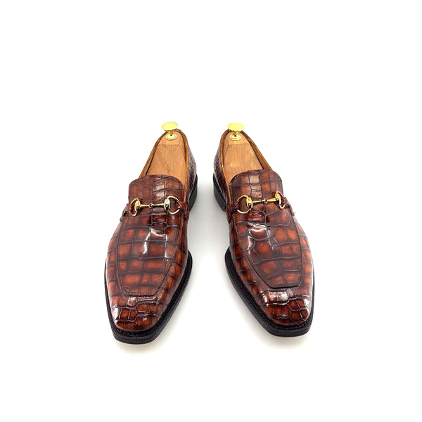 Maurice Custom Alligator Bit Loafer Collab With Mr.Sishman - Whiskey