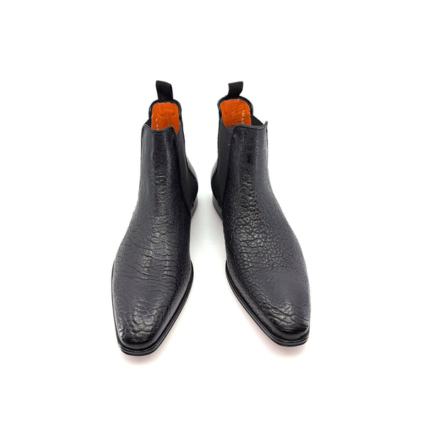 Mezlan Lambskin Slip-On Boot Black