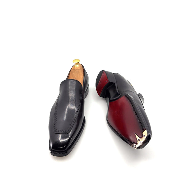 Maurice Leather Venetian Loafer - Black