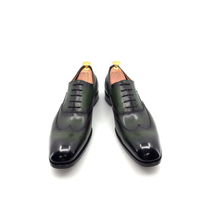 Ugo Vasare Leather Wingtip Oxford - Green