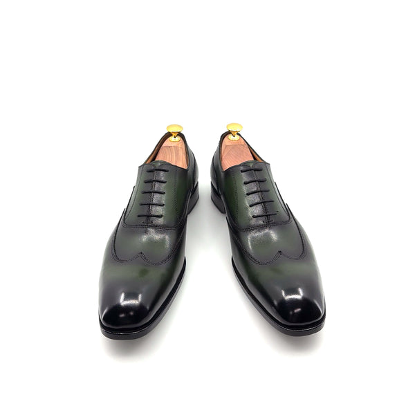 Ugo Vasare Leather Wingtip Oxford - Green