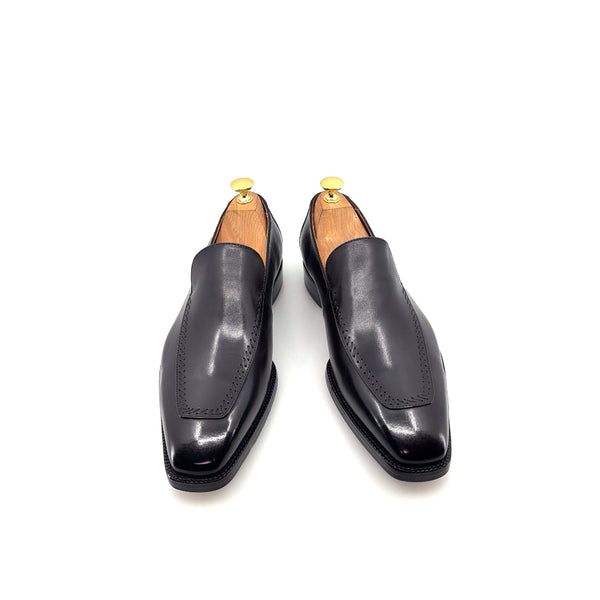 Maurice Leather Venetian Loafer - Black