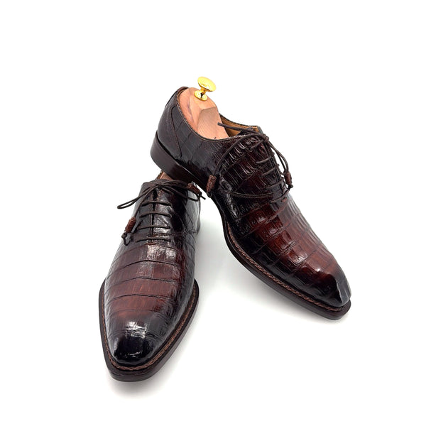 Mezlan Crocodile Oxford - Sport/Brown