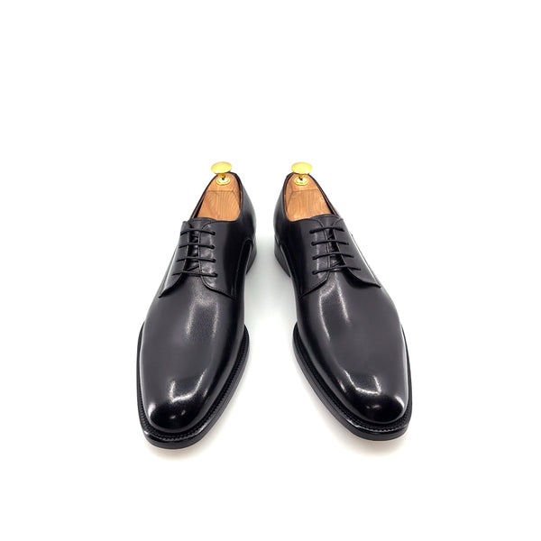 Maurice E Leather Lace-Up Derby - Black