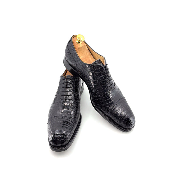 Ugo Vasare Alligator Oxford - Black