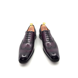 Ugo Vasare Leather Wingtip Oxford - Purple