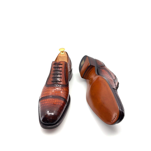 Ugo Vasare Alligator Oxford - Camel