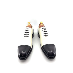 Ugo Vasare Anthony Calfskin Oxford - Black/Bone