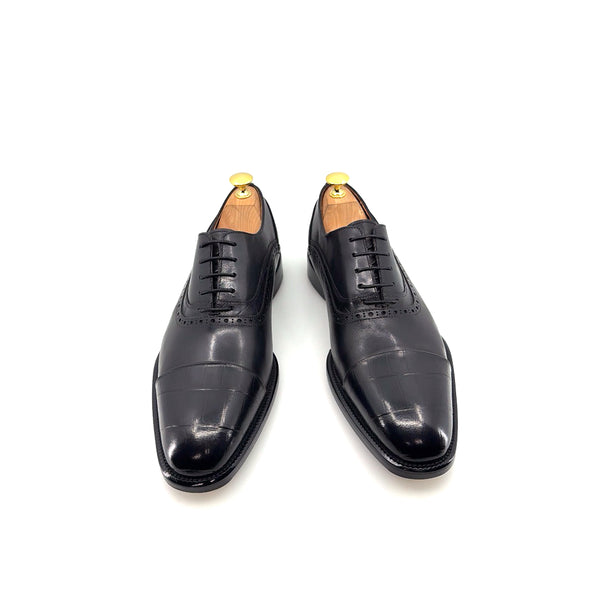 Maurice Leather Lace-Up Oxford - Black