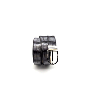 Maurice Custom Alligator Belt - Gray Charcoal