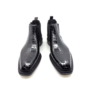 Maurice Custom Alligator Boot Collab with Mr. Maximoff - Black