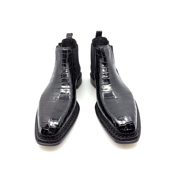 Maurice Custom Alligator Boot Collab with Mr. Maximoff - Black