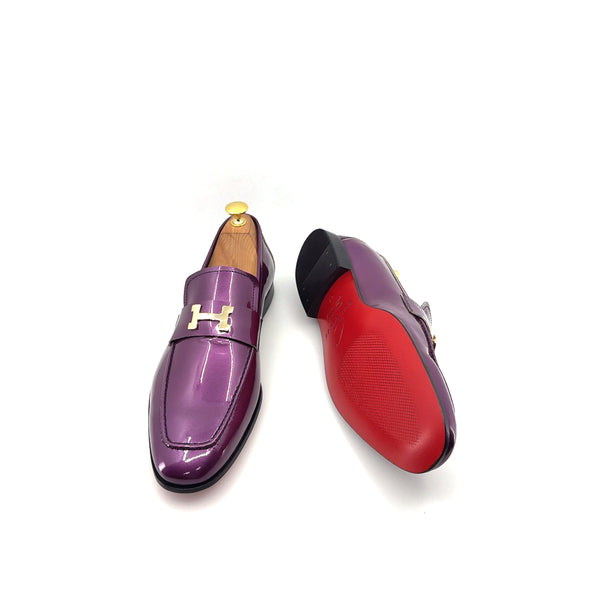 C Collection Patent Leather H Loafer - Purple