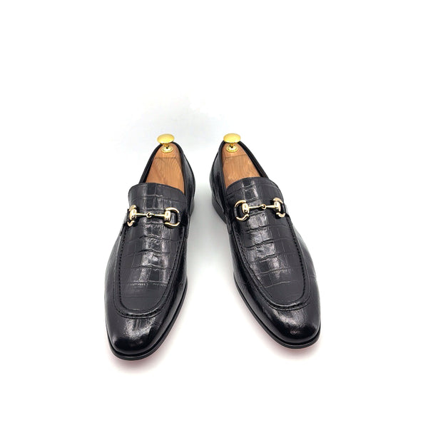 C Collection Leather Loafer - Black
