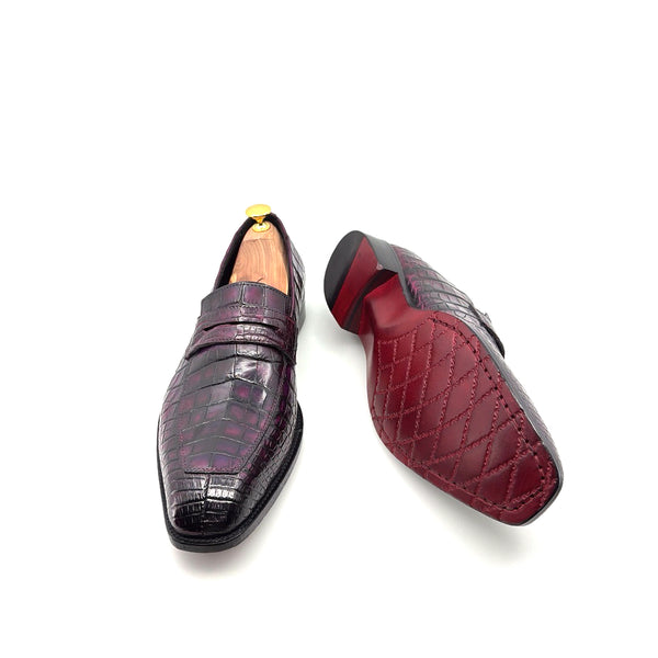 Maurice Custom Made Mirage Alligator Loafer - New Purple