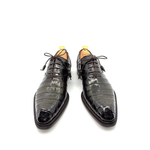 Mezlan Crocodile Oxford - Brown/Olive