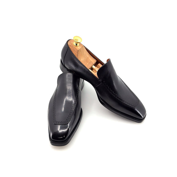 Maurice Leather Venetian Loafer - Black