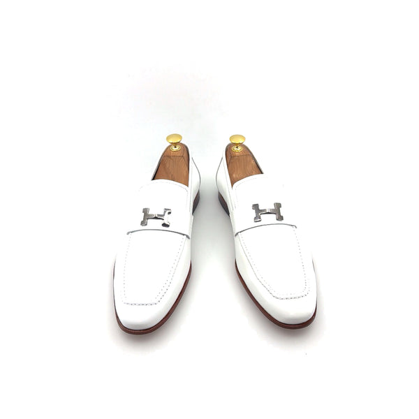C Collection Patent Leather H Loafer - White