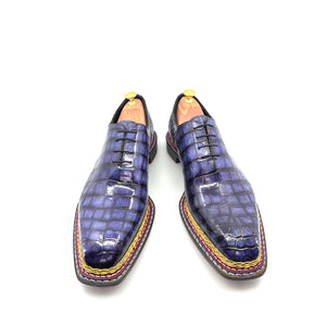 Maurice Custom Ghost Alligator Oxford - Purple Ocean