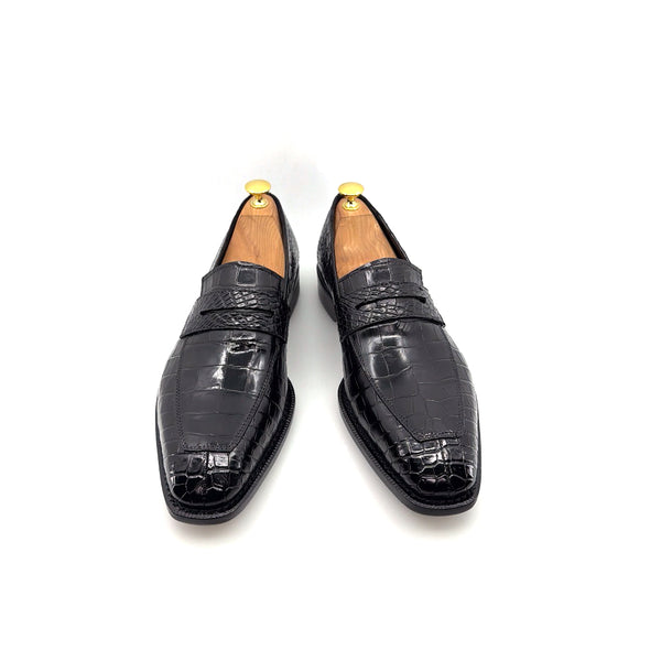 Maurice Custom Made Mirage Alligator Loafer - Black
