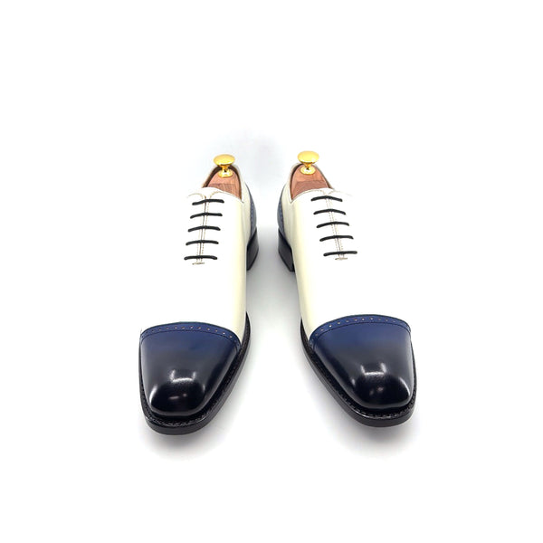 Ugo Vasare Anthony Calfskin Oxford - Blue/Bone