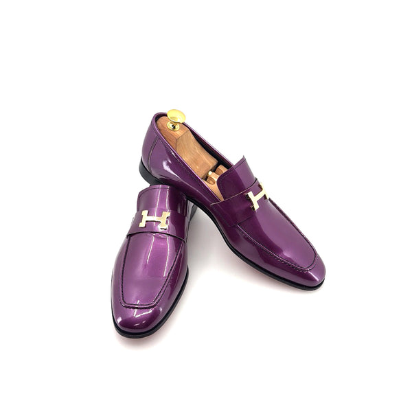 C Collection Patent Leather H Loafer - Purple