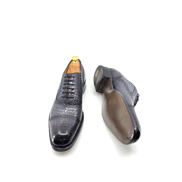 Ugo Vasare Alligator Oxford - Grey