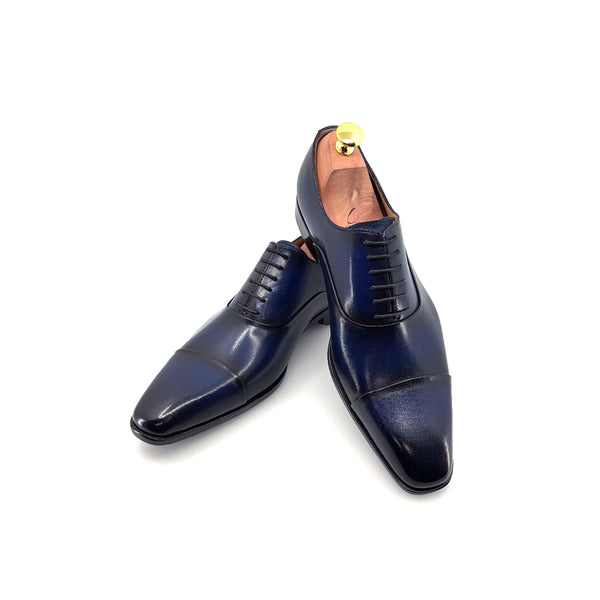 Ugo Vasare New Orleans Leather Shoes - Navy