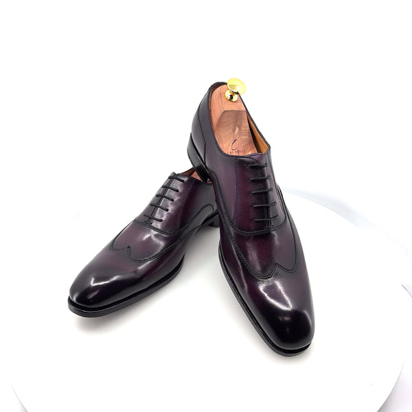Ugo Vasare Leather Wingtip Oxford - Purple