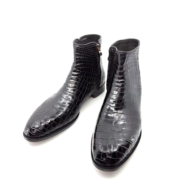 Maurice Custom Alligator Horse Heels Collab With Mr.Maximoff - Black