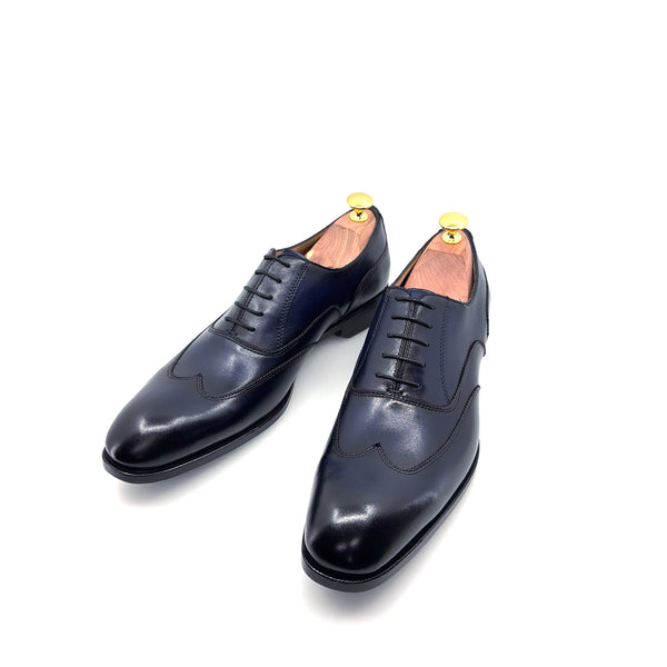 Ugo Vasare Leather Wingtip Oxford - Navy