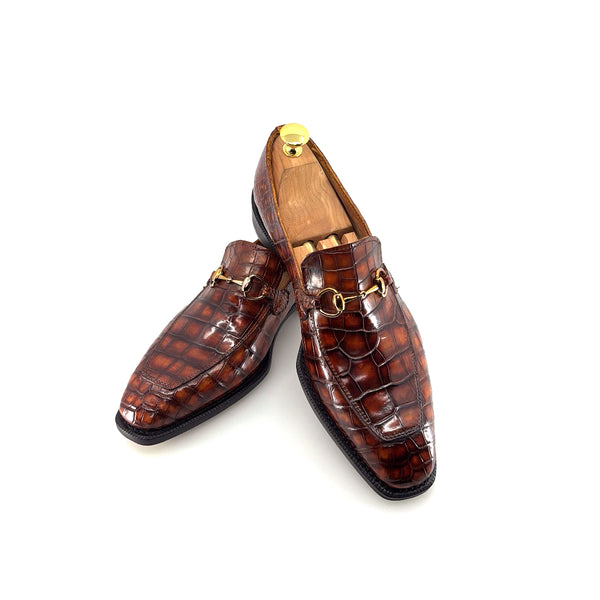 Maurice Custom Alligator Bit Loafer Collab With Mr.Sishman - Whiskey