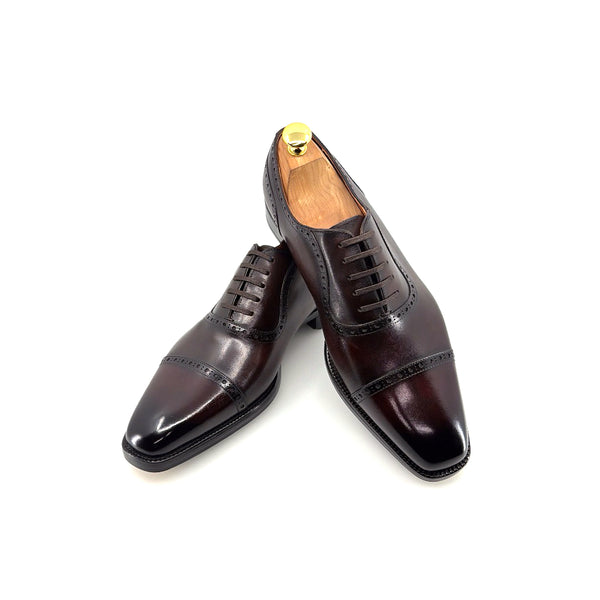 Maurice Leather Lace-Up Oxford - Dark/Brown