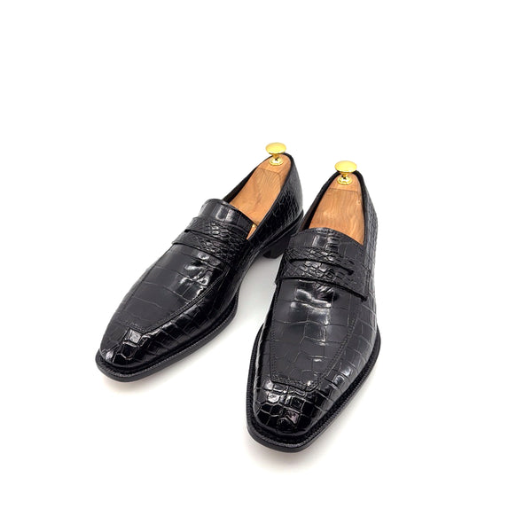 Maurice Custom Made Mirage Alligator Loafer - Black