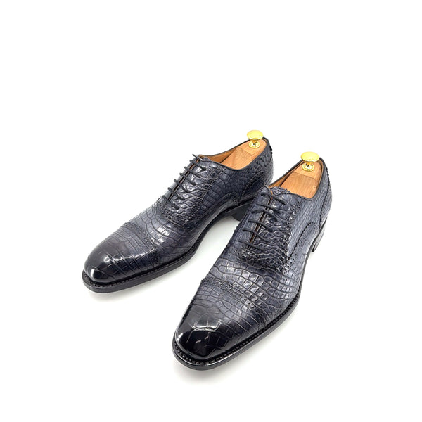 Ugo Vasare Alligator Oxford - Grey