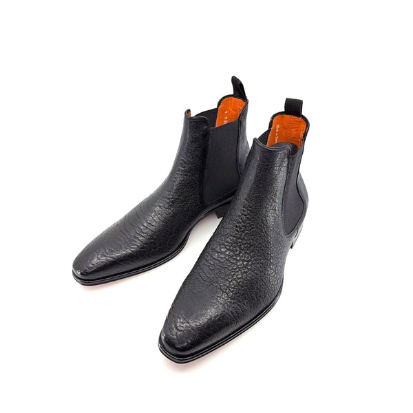 Mezlan Lambskin Slip-On Boot Black