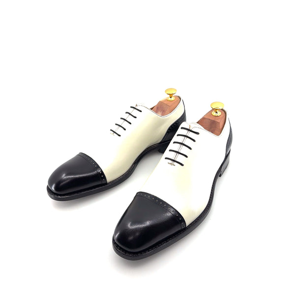 Ugo Vasare Anthony Calfskin Oxford - Black/Bone