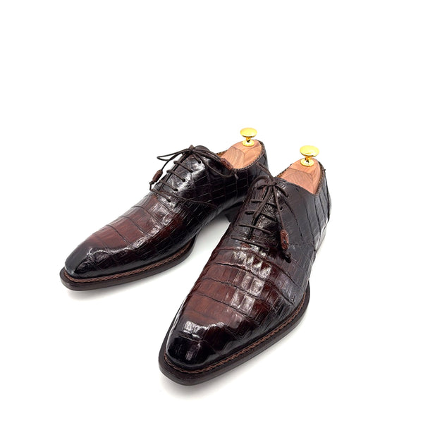 Mezlan Crocodile Oxford - Sport/Brown