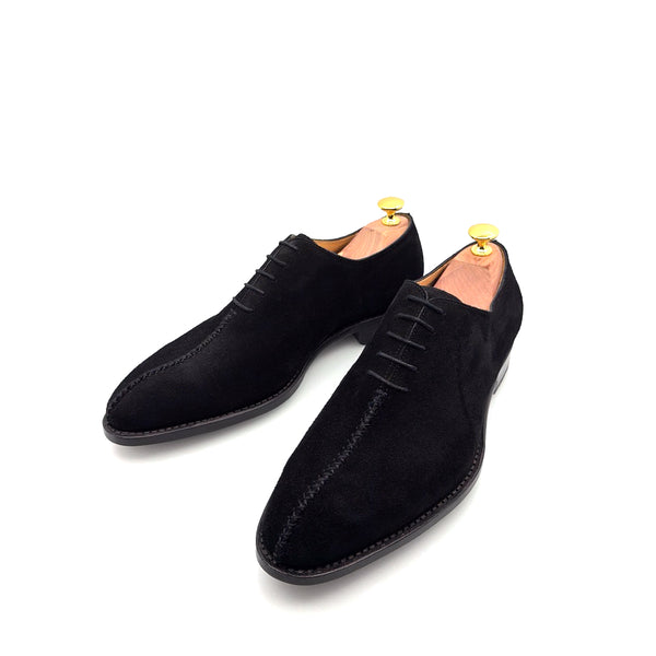 Ugo Vasare "Derrick" Suede Lace-Up Oxford Black
