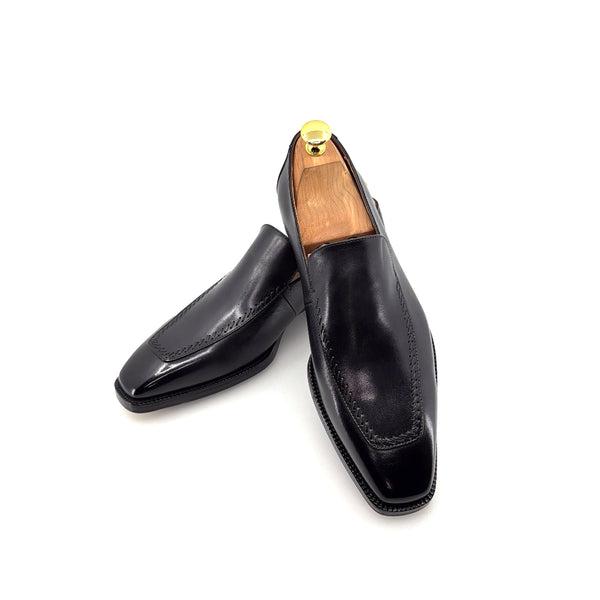 Maurice Leather Venetian Loafer - Black