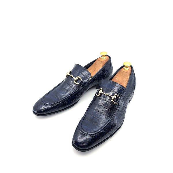 C Collection Leather Loafer - Navy