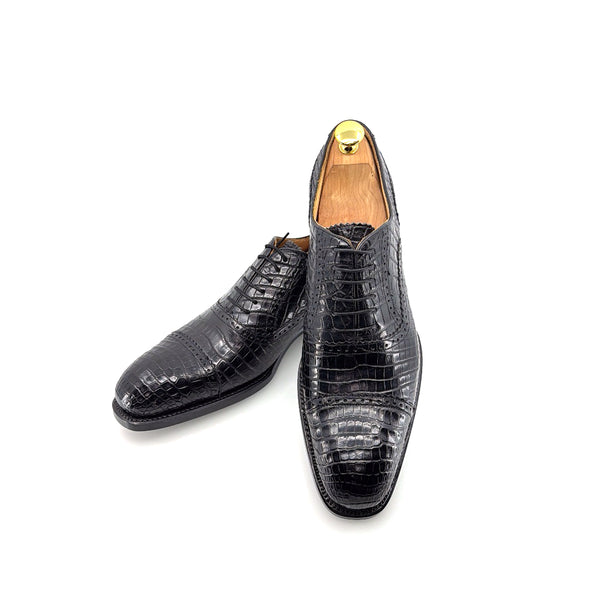 Ugo Vasare Alligator Oxford - Black