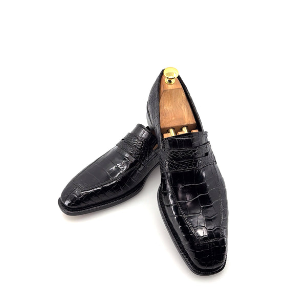 Maurice Custom Made Mirage Alligator Loafer - Black