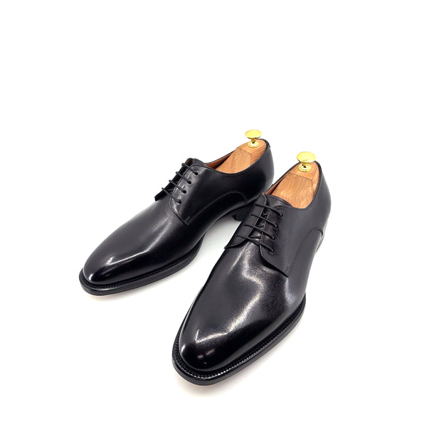 Maurice E Leather Lace-Up Derby - Black