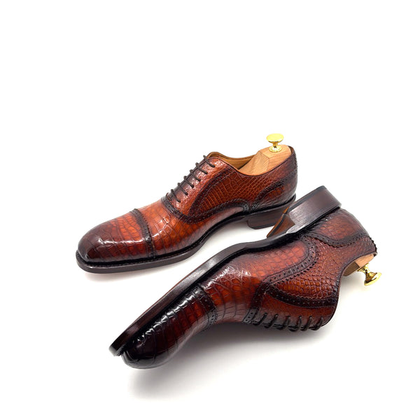 Ugo Vasare Alligator Oxford - Camel